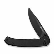 S251022 Sencut Ingot Black | Couteau Lame Acier D2 Black Clip Point | Manche Aluminium | Button Lock | Livraison Gratuite