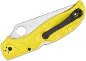 SC258SYL Couteau Spyderco Stretch 2 XL Salt Yellow Lame Acier H-2 Serrated Made In Japan - Livraison Gratuite