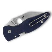 SC264GPCBL Spyderco MicroJimbo – Couteau Lame Wharncliffe CPM SPY27 Satinée, Manche G10 Bleu, Compression Lock USA - Livraison Gratuite
