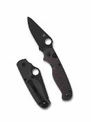 SC275CFPBK Couteau Spyderco ButtonUp Lame Acier 8Cr13MoV Black Oxide Manche Black Carbon Fiber / G10 Button Lock | Livraison Gratuite