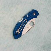 SC28PCBL2 Couteau Spyderco Dragonfly 2 Lame Acier CPM SPY27 Manche FRN Bleu Cobalt Lockback Made in Japan  - Livraison Gratuite