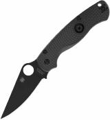 SC81PBBK2 Spyderco Paramilitary 2 Lightweight Made In USA | Couteau Lame Clip Point Acier CTS BD1N Black DLC | Manche Black FRN Compression Lock - Livraison Gratuite