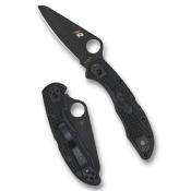 SC88PBBK2 Couteau Pliant Spyderco Salt 2 Lame Acier H-2 Manche FRN Noir Lockback Made In Japan - Livraison Gratuite