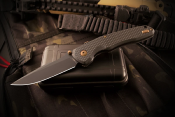SFBL14BKCF Couteau Spartan Blades Soter Lame Acier S35VN Manche Carbone G10 Racelock - Livraison Gratuite