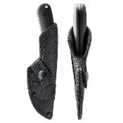 SKW17031 Couteau Skallywag Fireside Lame Acier 420 Finition Martelée PVD Manche Nylon Noir Étui Ceinture - Livraison Gratuite