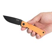 SRM105MGJ SRM Air 105M-GJ | Lame Drop Point Acier 14C28N | Manche G10 Orange | Liner Lock | IKBS - Livraison Gratuite