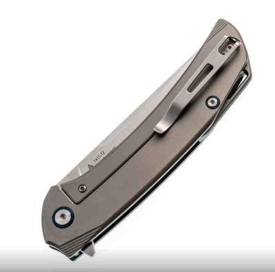Couteau De Poche Tanto 2024 - Lame D2, Manche Titane, Design Pierre Lavée - Compact Et Léger