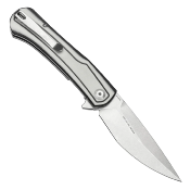 T1024A5 Tenable Kratos Couteau Lame Acier Nitro-V Manche G10 Noir & Blanc Linerlock Clip - Livraison Gratuite