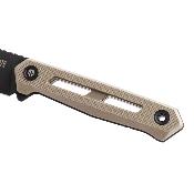 TKTX1RDSMC Couteau Fixe Tekto Knives X1 Atlas Lame Acier CPM MagnaCut Manche G10 Sable Étui Kydex USA - Livraison Gratuite