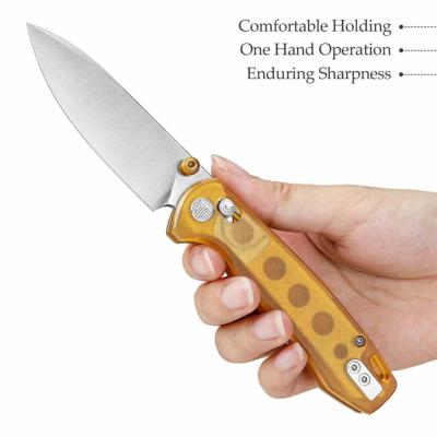 TVJM03YP14 Trivisa Dragonfly-Y – Couteau Pliant EDC, Lame 14C28N, Manche PEI, Verrouillage Axis Lock - Livraison Gratuite