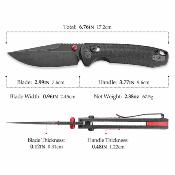 TVJM06BM14 Trivisa Butterfly – Couteau pliant Crossbar Lock Lame Acier 14C28N Blackwash Manche Black Micarta - Livraison Gratuite