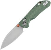 TVJM14GM14 — Couteau Trivisa Otter Crossbar Lock Lame Acier 14C28N Drop-Point Manche Micarta Vert Chasse Bushcraft Livraison Gratuite