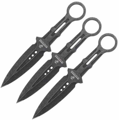 USMT3004GY USMC Throwing Knife Set – Lot de 3 Couteaux de Lancer Acier Inox  Finger Ring et Etui Nylon – Livraison Gratuite
