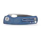 VOSA2605 Couteau Vosteed Porcupine Blue Drop Point Lame Acier 14C28N - Manche Micarta - Liner Lock - Livraison Gratuite