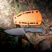 VOSD0301 Couteau Vosteed Fullback Black Lame Drop Point Acier Nitro-V Manche Micarta Housse Kydex - Livraison Gratuite