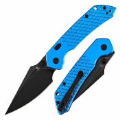 B1034H92 Couteau Tenable Fenrir | Lame Acier Nitro-V Black | Manche Dark Blue Aluminum Fishscale | Top Liner Lock | Livraison Gratuite