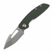B1068A5 Couteau Tenable Link | Lame Harpoon Acier 14C28N | Manche Green Micarta Liner Lock - Livraison Gratuite