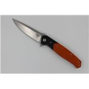 Couteau Bestech Knives Swordfish Orange Lame Acier D2 Manche G-10 Linerlock BTKG03C - Free Shipping