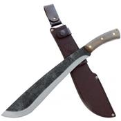 Couteau Machette Condor Jungolo Acier Carbone 1075 Manche Noyer Etui Cuir Made El Salvador CTK3915133 - Free Shipping