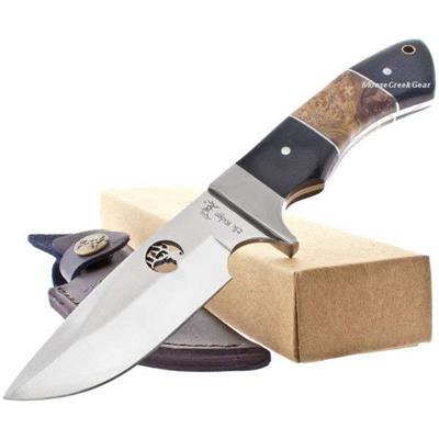 Couteau de Chasse Elk Ridge Hunter Manche en bois différents Acier 440 Housse Cuir ER073 - Free Shipping