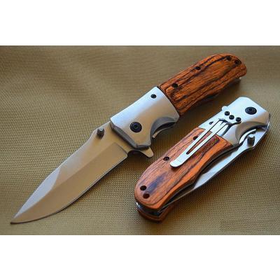 Couteau EDC Elk Ridge A/O Lame Acier Carbone/Inox Manche Bois ERA165PW - Free Shipping