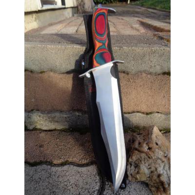 Couteau Frost Cutlery Howling Wolf II Acier Carbone/Inox Manche Bois F15167FW - Free Shipping