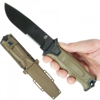 Couteau Tactical/Survival Gerber Strongarm Coyote Acier 420HC Manche Fibre Glass Made USA G1059 - Free Shipping