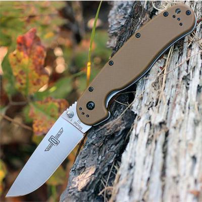 Couteau Ontario RAT1 D2 Lame Acier D2 Manche FRN Coyote Brown Linerlock ON8867CB - Free Shipping