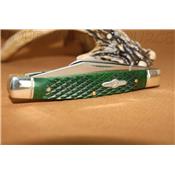 Couteau Canif Rough Rider Knives Green Gunstock Stockman NM Knife RR587 Manche en Os Couteau 3 lames