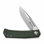 S250892 Couteau Sencut Braxx Green | Lame Clip Point Acier D2 Satin | Slipjoint & Manche Green Canvas Micarta - Livraison Gratuite