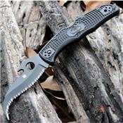 Couteau Spyderco Matriarch 2 Emerson Wave Opening Black VG-10 Manche FRN Made In Japan SC12SBBK2W - Free Shipping