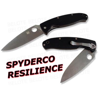 Couteau SPYDERCO Resilience Plaquettes G10 Acier 8Cr13Mov SC142GP - Free Shipping