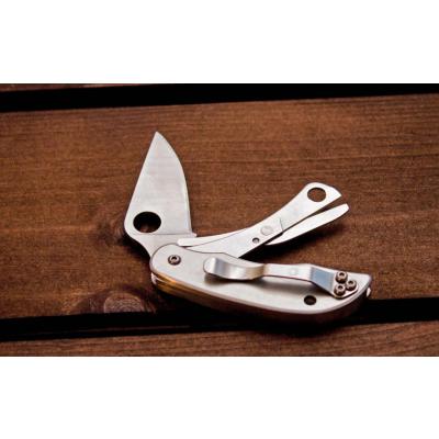 Couteau Spyderco ClipiTool Acier 8Cr13MoV Manche Acier Ciseaux SC169P - Free Shipping