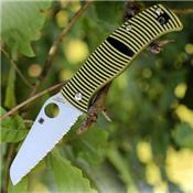 Couteau Spyderco Caribbean Sheepfoot Acier LC200N Manche G-10 SC217GSSF - Free Shipping