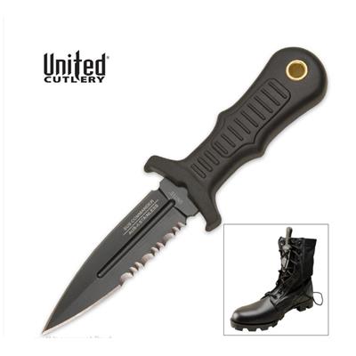 Couteau de botte Serrated Dague United Cutlery Combat Sub Commander Silver Mini Boot Knife UC2724