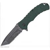 Couteau US Army Gunner Acier Carbone/Inox Stonewash Tanto Serrated Manche G-10 USAA1017GS - Free Shipping