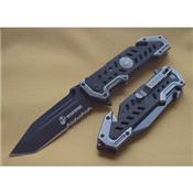 Couteau Tactical USMC Marines A/O Extraction & Evasion Brise Vitres Coupe Ceintures USMA1052BK - Free Shipping