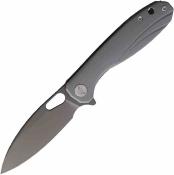 AME505DG Miguron Ameight Knives Eymor – Couteau Linerlock Lame Acier 14C28N PVD Grise Manche G10 Gris - Livraison Gratuite