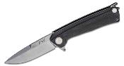  ANVZ100008 Couteau Acta Non Verba Z100 Flipper Lame Drop Point Acier N690 Manche G10 Noir Liner Lock - Livraison Gratuite