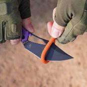 ATZ1887GBPU Artisan Cutlery Dark Wing | Couteau Pliant Lame Modified Clip Point Acier S35VN | Manche Purple Titanium Frame Lock - Livraison Gratuite