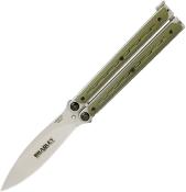 BCC901 Couteau Bradley Kimura Balisong Butterfly Od Green Lame Acier 154CM Made In USA  - Livraison Gratuite