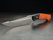 BG049 Poignard Begg Knives Alligator Black/Orange Lame Acier 14C28N Etui Kydex - Livraison Gratuite