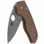 SC230GPBN15V Spyderco Lil' Native Sprint Run Couteau Lame Acier CPM-15V Manche G10 Marron Compression Lock USA | Livraison Gratuite