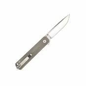 CBTBJKVGST CobraTec – Couteau pliant Linerlock Lame Acier VG-10 Satin Manche Grey Titanium - Livraison Gratuite