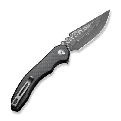 CIVC23050DS2 Couteau Pliant Civivi Bluetick Lame Damas Manche G10 Carbone Noir Linerlock - Livraison Gratuite