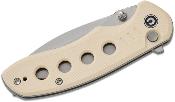 CIVC23085B2 Couteau CIVIVI Triptych Ivory Lame Acier 14C28N Ivory Manche G10 Button Lock Céramique Bearing - Livraison Gratuite