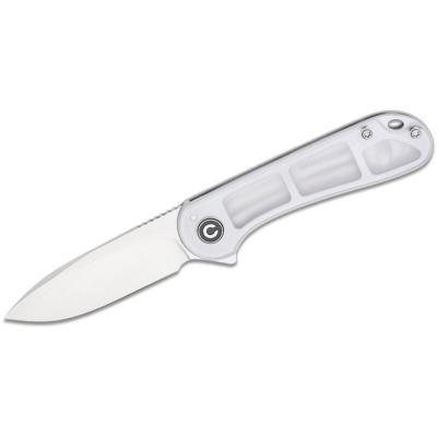 CIVC907A7 Couteau Pliant CIVIVI Elementum Lame Acier D2 Manche Lexan Transparent Liner Lock - Livraison Gratuite