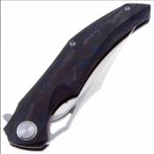 CMB02B CMB Made Knives Prowler – Couteau pliant Frame Lock Lame Acier M390 Satin Manche Carbon Fiber & Titanium - Livraison Gratuite