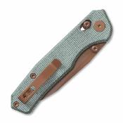 CMB22D Couteau Pliant CMB Made Knives Explorer V2 Lame Acier 14C28N Tanto Manche Micarta Vert Axis Lock - Livraison Gratuite