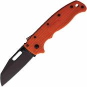 DEMAD205F26B Couteau Pliant Demko AD20.5 Shark-Lock | Lame Wharncliffe Acier D2 DLC Black | Manche G10 Orange - Livraison Gratuite